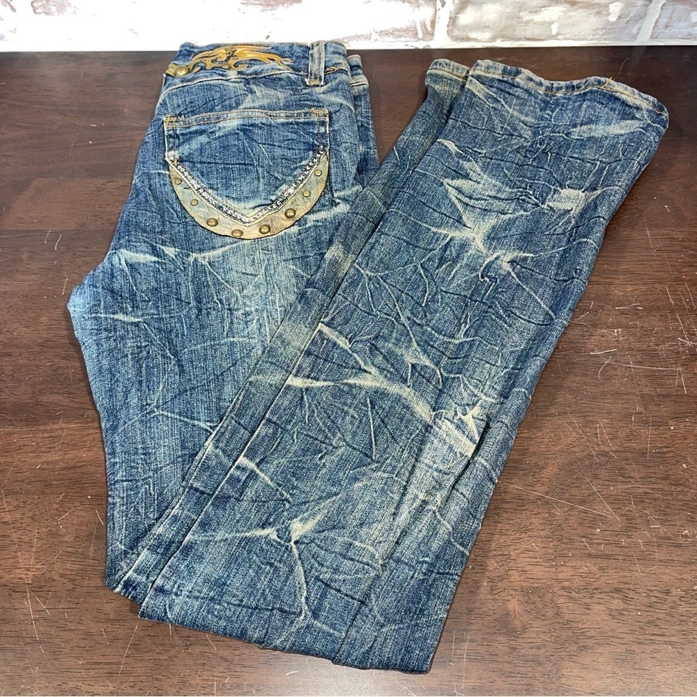 Rosa & rose embellished denim jeans size 12